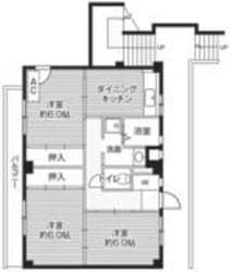 ビレッジハウス日立4号棟 (303号室)の物件間取画像